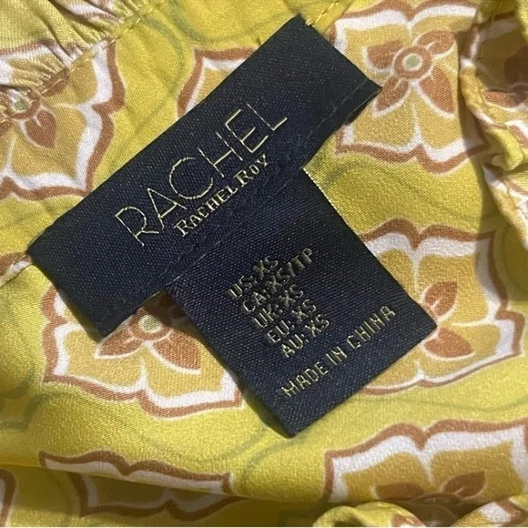 RACHEL ROY RUFFLE TIE NECK BLOUSE SIZE XS - Picture 2 of 9